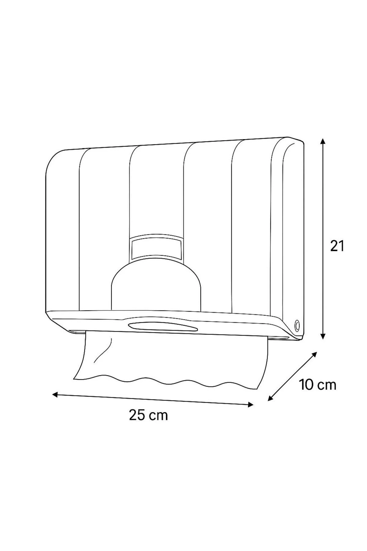 PALEX Standart Z Katlı Kağıt Havlu Dispenseri Şeffaf Füme - Görsel 3